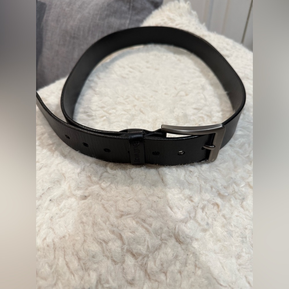 Stylish Black Leather Belt Bag